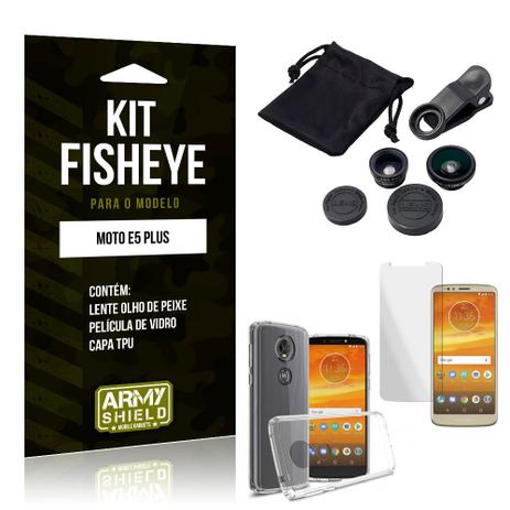 Kit Fisheye Motorola Moto E5 Plus Lente Fisheye + Capa + Película de Vidro - Armyshield Menor preço em Kit Fisheye Motorola Moto E5 Plus Lente Fisheye + Capa + Película de Vidro - Armyshield