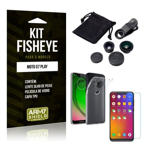 Kit Fisheye Motorola Moto G7 Play Lente Fisheye + Capa + Película de Vidro - Armyshield Menor preço em Kit Fisheye Motorola Moto G7 Play Lente Fisheye + Capa + Película de Vidro - Armyshield