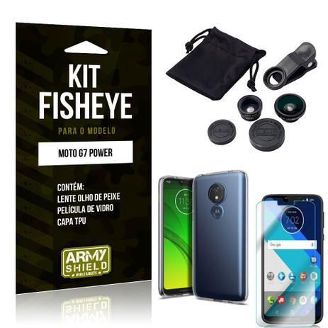 Kit Fisheye Motorola Moto G7 Power Lente Fisheye + Capa + Película de Vidro - Armyshield Menor preço em Kit Fisheye Motorola Moto G7 Power Lente Fisheye + Capa + Película de Vidro - Armyshield