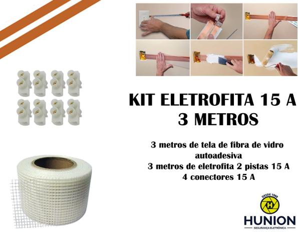 Kit Fita Elétrica Eletrofita 2 Pistas 3 Metros 750v/15amp - Eletrofitas Menor preço em Kit Fita Elétrica Eletrofita 2 Pistas 3 Metros 750v/15amp - Eletrofitas