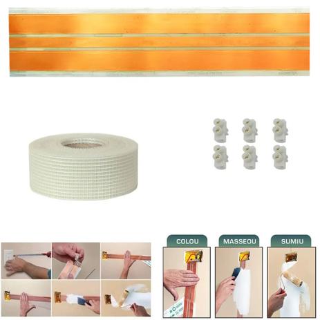 Kit Fita Elétrica Eletrofita 3 Pistas 2 Metros 750v/15amp Menor preço em Kit Fita Elétrica Eletrofita 3 Pistas 2 Metros 750v/15amp