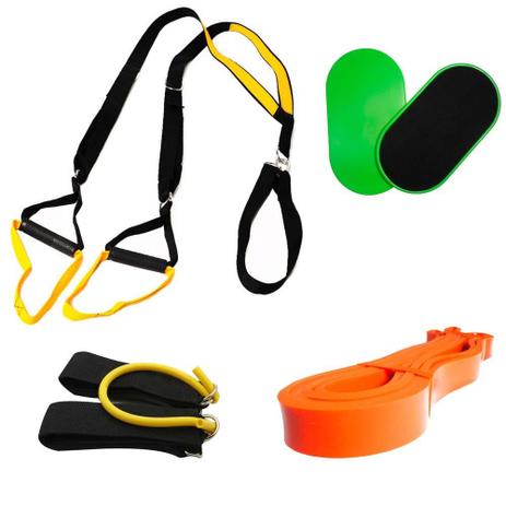 Kit Fita TRX Disco Deslizamento Extensor Super Band Médio - Natural fitness Menor preço em Kit Fita TRX Disco Deslizamento Extensor Super Band Médio - Natural fitness