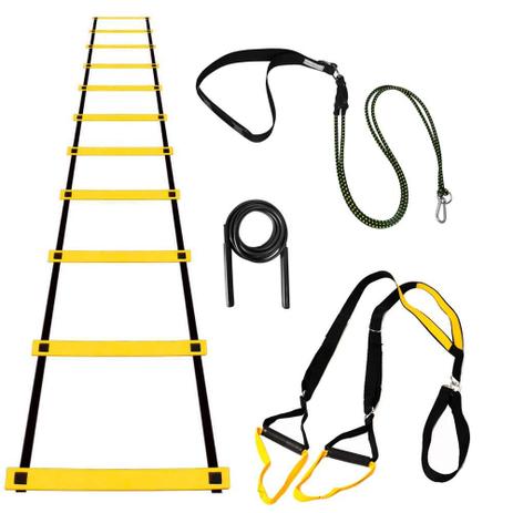 Kit Fita TRX Escada Agilidade Elástico Extensor Corda PVC - Natural fitness Menor preço em Kit Fita TRX Escada Agilidade Elástico Extensor Corda PVC - Natural fitness