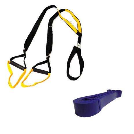 Kit Fita TRX Treinamento Suspenso Elástico Super Band Forte - Natural fitness Menor preço em Kit Fita TRX Treinamento Suspenso Elástico Super Band Forte - Natural fitness