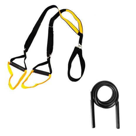 Kit Fita TRX Treino Suspenso e Corda de Pular PVC Funcional - Natural fitness Menor preço em Kit Fita TRX Treino Suspenso e Corda de Pular PVC Funcional - Natural fitness