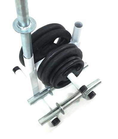 Kit Fitness com Suporte + 30 Kg de Anilhas com Barras - Sepo - Pesos Menor preço em Kit Fitness com Suporte + 30 Kg de Anilhas com Barras - Sepo - Pesos