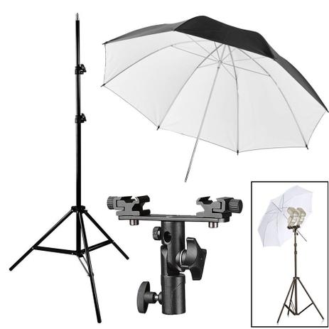Kit Flash Speedlight - Tripe Sombrinha Dif Rebat Suporte Duplo Ls31 - Rollin Menor preço em Kit Flash Speedlight - Tripe Sombrinha Dif Rebat Suporte Duplo Ls31 - Rollin