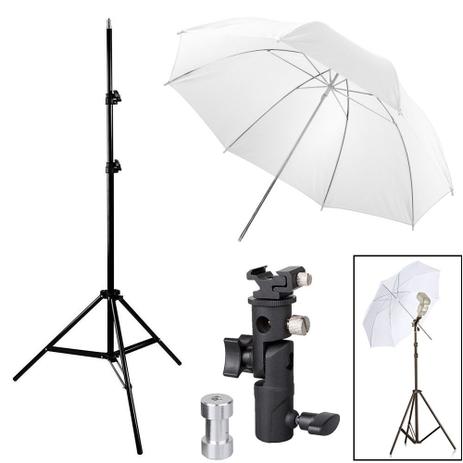 Kit Flash Speedlight - Tripe Sombrinha Difusora Suporte Ls24 - Rollin Menor preço em Kit Flash Speedlight - Tripe Sombrinha Difusora Suporte Ls24 - Rollin