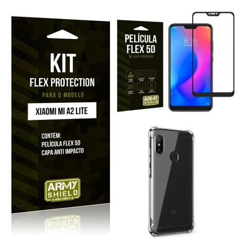 Kit Flex Protection Xiaomi MI A2 LITE Capa Anti Impacto + Película Flex 5D - Armyshield Menor preço em Kit Flex Protection Xiaomi MI A2 LITE Capa Anti Impacto + Película Flex 5D - Armyshield