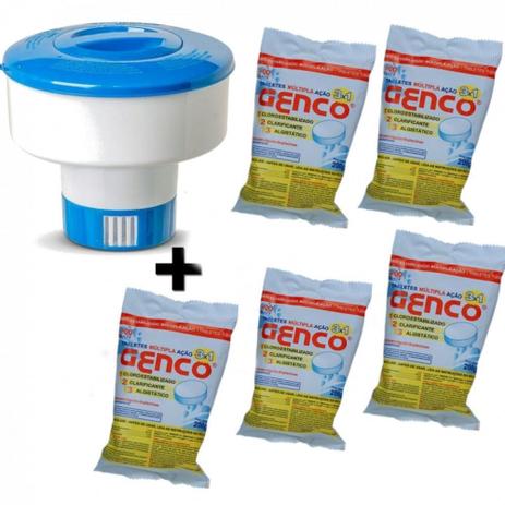 Kit Flutuador Grande + 5 Pastilhas de Cloro 200g para Piscina Nautilus Menor preço em Kit Flutuador Grande + 5 Pastilhas de Cloro 200g para Piscina Nautilus