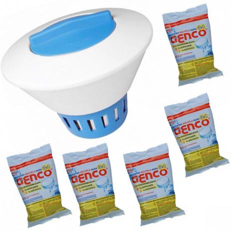 Kit Flutuador Grande + 5 Pastilhas de Cloro para Piscina Nautilus Menor preço em Kit Flutuador Grande + 5 Pastilhas de Cloro para Piscina Nautilus
