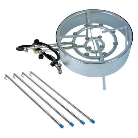 Kit Fogareiro 12 Caulins Borda Alta Com Pés Extensores 60cm - Wp Connect Menor preço em Kit Fogareiro 12 Caulins Borda Alta Com Pés Extensores 60cm - Wp Connect