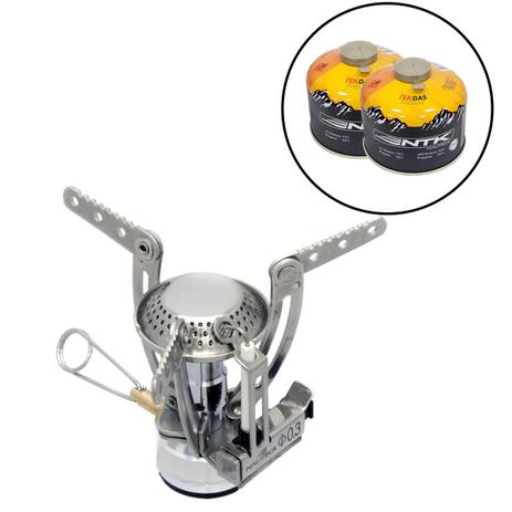 Kit Fogareiro Compacto com Sistema de Regulagem Jupiter Nautika + 2 Cartuchos de Gás 230g TEKGAS Menor preço em Kit Fogareiro Compacto com Sistema de Regulagem Jupiter Nautika + 2 Cartuchos de Gás 230g TEKGAS