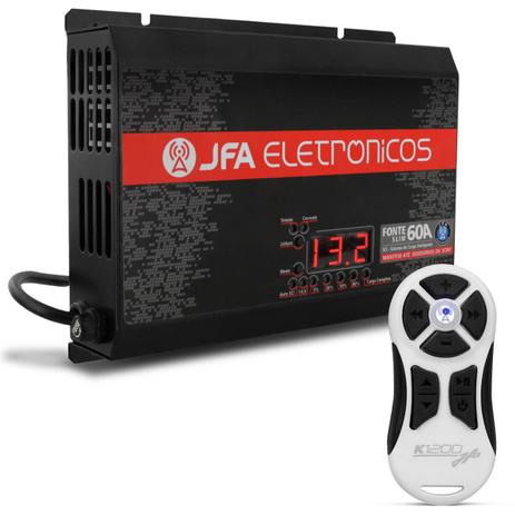 Kit Fonte Automotiva JFA 60A 900W SCI Bivolt + Controle Longa Distância JFA K1200 1200 Metros Branco Menor preço em Kit Fonte Automotiva JFA 60A 900W SCI Bivolt + Controle Longa Distância JFA K1200 1200 Metros Branco