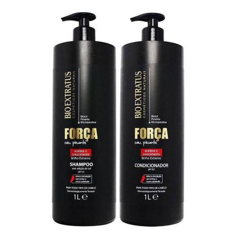 Kit Força Com Pimenta Shampoo E Condicionador 1L Bioextratus - Bio extratus Menor preço em Kit Força Com Pimenta Shampoo E Condicionador 1L Bioextratus - Bio extratus
