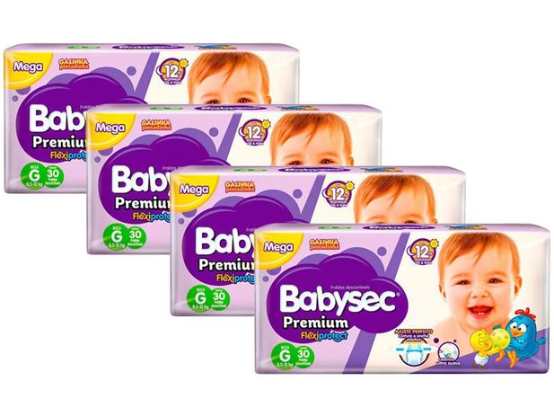 Kit Fraldas Babysec Premium Galinha Pintadinha - Tam. G 8,5 a 12kg 4 Pacotes com 30 Unidades Cada é boa?