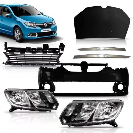 Kit Frente Renault Sandero 2015 2016 - Sp acessórios Menor preço em Kit Frente Renault Sandero 2015 2016 - Sp acessórios