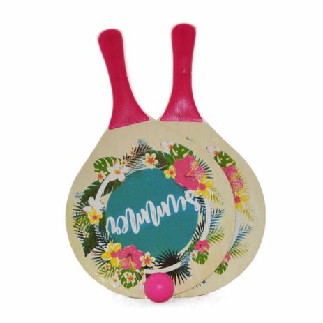kit Frescobol de Praia 2 Raquetes e Bolinha Rosa Yins Menor preço em kit Frescobol de Praia 2 Raquetes e Bolinha Rosa Yins