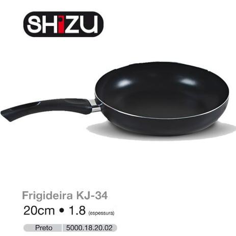 KIT Frigideira Preta antiaderente 20cm - 1,80mm Shizu + Tampa Pegador preto 20cm Menor preço em KIT Frigideira Preta antiaderente 20cm - 1,80mm Shizu + Tampa Pegador preto 20cm