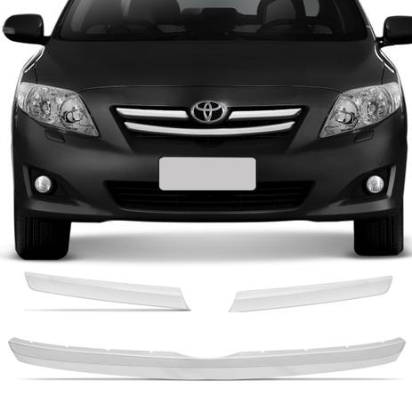 Kit Friso Cromado Grade Frontal Toyota Corolla SE-G 2008 a 2012 Fácil Aplicação com Dupla Face - Nk brasil Menor preço em Kit Friso Cromado Grade Frontal Toyota Corolla SE-G 2008 a 2012 Fácil Aplicação com Dupla Face - Nk brasil