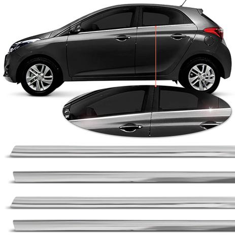 Kit Friso Cromado Pestana Janela Portas HB20 HB20S 12 a 18 4 Portas - Nk Brasil Menor preço em Kit Friso Cromado Pestana Janela Portas HB20 HB20S 12 a 18 4 Portas - Nk Brasil