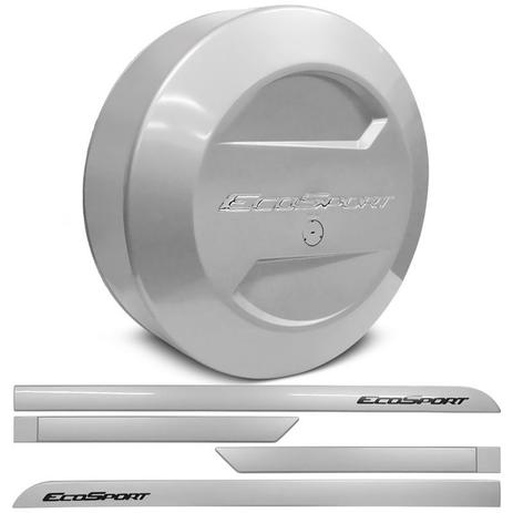 Kit Friso Lateral e Capa Estepe Bepo Ecosport Prata Enseada Menor preço em Kit Friso Lateral e Capa Estepe Bepo Ecosport Prata Enseada