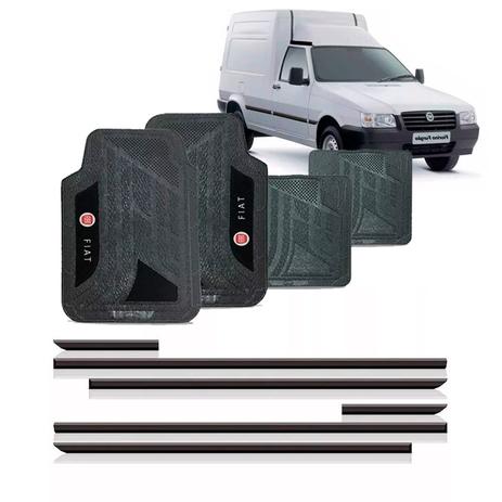 Kit friso lateral fiat fiorino (fino) + jogo tapete pvc - Sp acessórios Menor preço em Kit friso lateral fiat fiorino (fino) + jogo tapete pvc - Sp acessórios