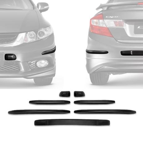 Kit Friso Protetor de Parachoque (Borrachão) Civic 2012 2013 2014 2015 2016 - Sanfil Menor preço em Kit Friso Protetor de Parachoque (Borrachão) Civic 2012 2013 2014 2015 2016 - Sanfil