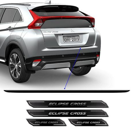 Kit Friso Traseiro Black Eclipse Cross + Soleira Protetora - Sportinox Menor preço em Kit Friso Traseiro Black Eclipse Cross + Soleira Protetora - Sportinox