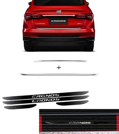 Kit Frisos Porta-Malas Fiat Cronos + Soleira Com Black Over - Sportinox Menor preço em Kit Frisos Porta-Malas Fiat Cronos + Soleira Com Black Over - Sportinox