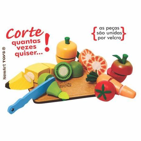 Kit Frutinha de madeira com Corte Coleção Comidinhas NewArt Menor preço em Kit Frutinha de madeira com Corte Coleção Comidinhas NewArt