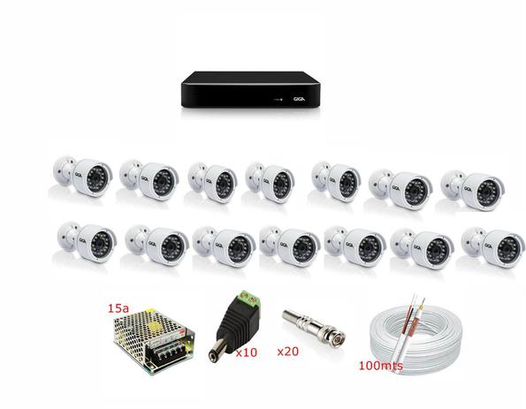 Kit full hd 14 câmeras gs0029 - Giga Menor preço em Kit full hd 14 câmeras gs0029 - Giga