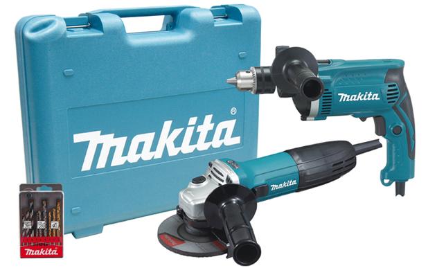Kit Furadeira de Impacto + Esmerilhadeira Angular DK1149 220V c/ Maleta - MAKITA Menor preço em Kit Furadeira de Impacto + Esmerilhadeira Angular DK1149 220V c/ Maleta - MAKITA