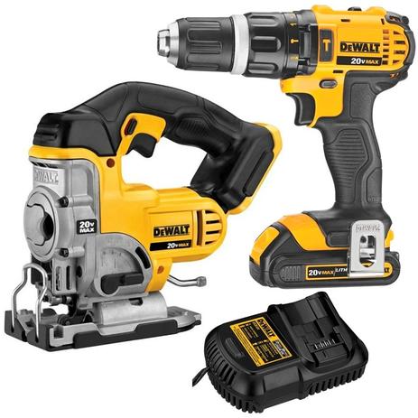 Kit Furadeira e Parafusadeira de Impacto 1/2 Pol. DCD785 + Serra Tico-Tico DCS331 220V DCK244M1 DeWalt Menor preço em Kit Furadeira e Parafusadeira de Impacto 1/2 Pol. DCD785 + Serra Tico-Tico DCS331 220V DCK244M1 DeWalt
