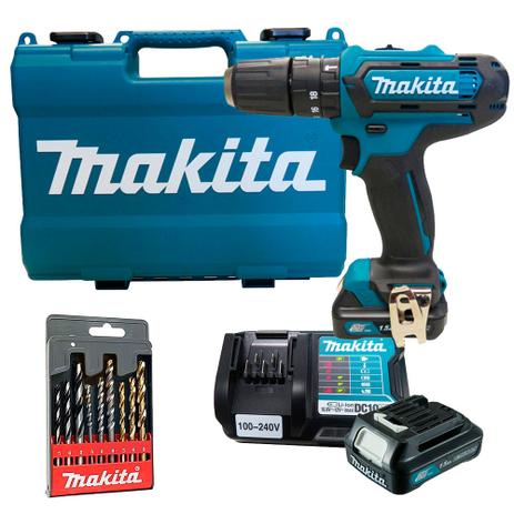 Kit Furadeira e Parafusadeira HP331DWYE + Jogo de 9 Brocas D30069- Makita BRBR Menor preço em Kit Furadeira e Parafusadeira HP331DWYE + Jogo de 9 Brocas D30069- Makita BRBR