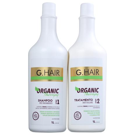 Kit G.Hair Organic Therapy Tratamento Salão (2 Produtos) Menor preço em Kit G.Hair Organic Therapy Tratamento Salão (2 Produtos)