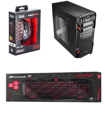 Kit Gabinete Gamer Mid Tower Gt Window En58683 Preto Aerocool +Teclado VENOM + Mouse Gamer é boa?