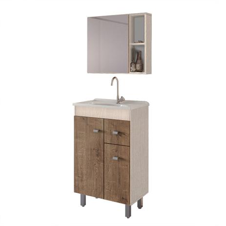 Kit Gabinete Para Banheiro Gaam Celta 600 Rovere/Wengue Cuba E Espelho Menor preço em Kit Gabinete Para Banheiro Gaam Celta 600 Rovere/Wengue Cuba E Espelho