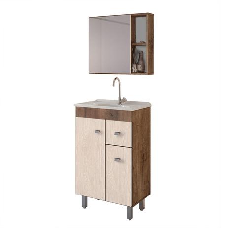 Kit Gabinete Para Banheiro Gaam Celta 600 Wengue/Rovere Cuba E Espelho é boa?