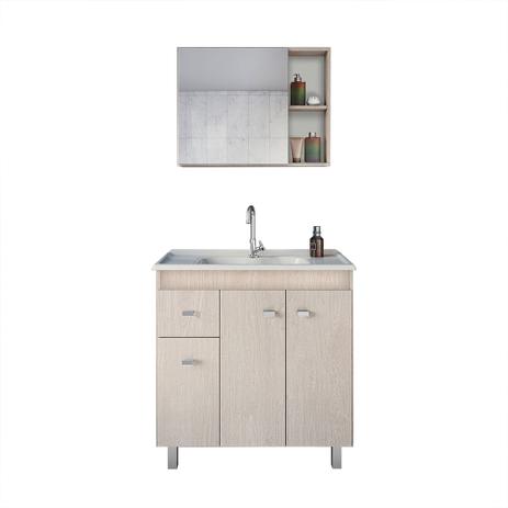 Kit Gabinete Para Banheiro Gaam Vigo 800 Rovere Cuba E Espelho é boa?