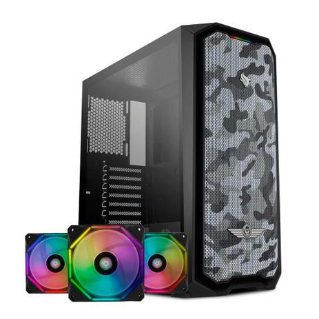 Kit Gabinete Pichau Gadit X RTB + Kit Ventoinhas Wave RGB 3x + Controladora - Mancer Menor preço em Kit Gabinete Pichau Gadit X RTB + Kit Ventoinhas Wave RGB 3x + Controladora - Mancer