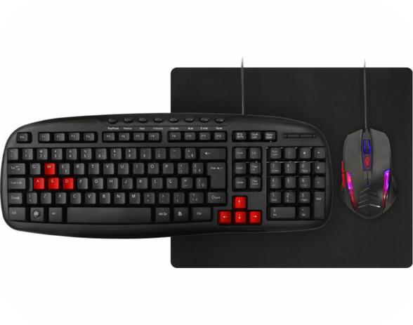 Kit Gamer 3 EM 1 Teclado KM-1328 Preto + Mouse MO-G536 Preto + MOUSE PAD Preto K-MEX Menor preço em Kit Gamer 3 EM 1 Teclado KM-1328 Preto + Mouse MO-G536 Preto + MOUSE PAD Preto K-MEX