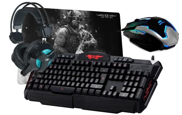 Kit Gamer Blackbird Tree - Teclado + Fone + Mouse + Mouse Pad - C3 tech Menor preço em Kit Gamer Blackbird Tree - Teclado + Fone + Mouse + Mouse Pad - C3 tech