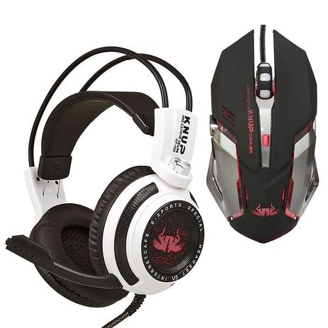 Kit Gamer Fone De Ouvido Headset Knup-400 E Mouse Tiger Knup Menor preço em Kit Gamer Fone De Ouvido Headset Knup-400 E Mouse Tiger Knup