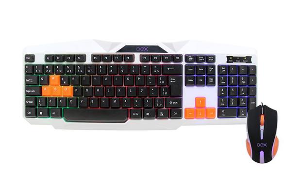 Kit Gamer OEX TM300 Combo Ice Teclado Backlight Mouse - USB - 2400dpi Menor preço em Kit Gamer OEX TM300 Combo Ice Teclado Backlight Mouse - USB - 2400dpi