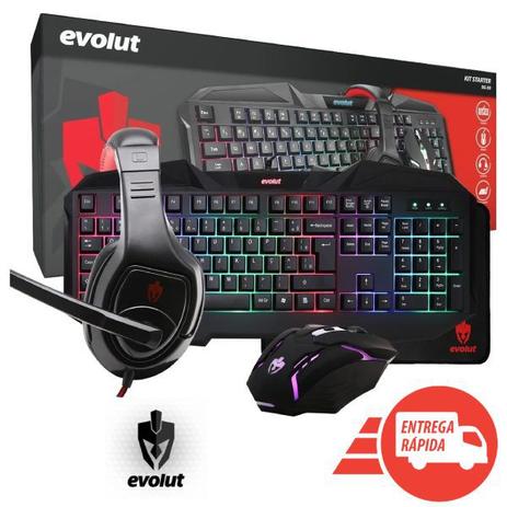 Kit Gamer Starter - Mouse Teclado Headset Pad - Eg-50 Evolut - Kit Gamer -  Magazine Luiza