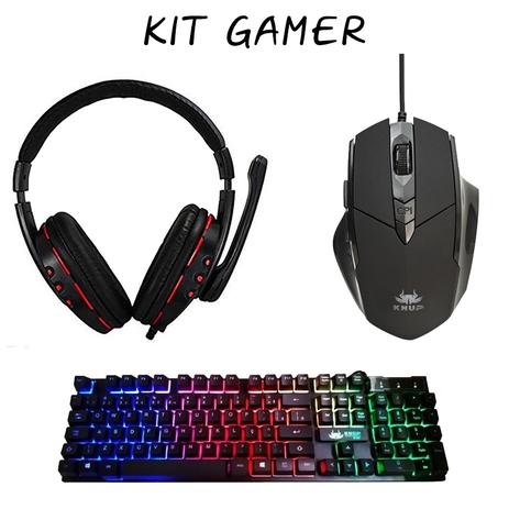 Kit Gamer Teclado Gamer Semi Mecânico Led Rgb Usb Iluminado Mouse Gamer + Headphone Gamer USB Q7 - Knup Menor preço em Kit Gamer Teclado Gamer Semi Mecânico Led Rgb Usb Iluminado Mouse Gamer + Headphone Gamer USB Q7 - Knup