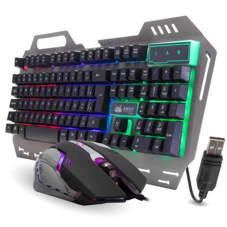 Kit Gamer Teclado Led + Mouse Neon 2400dpi Usb Lol - Knup é boa?