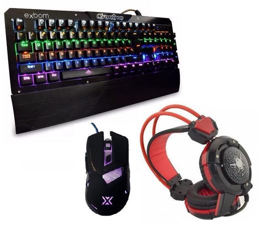 Kit Gamer Teclado Mecanico Anti Ghosting + Mouse 7d + Fone Gamer - Exbom é boa?