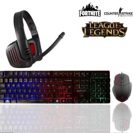 Kit Gamer teclado + mouse 2400dpi + Headset com leds - Exbom é boa?